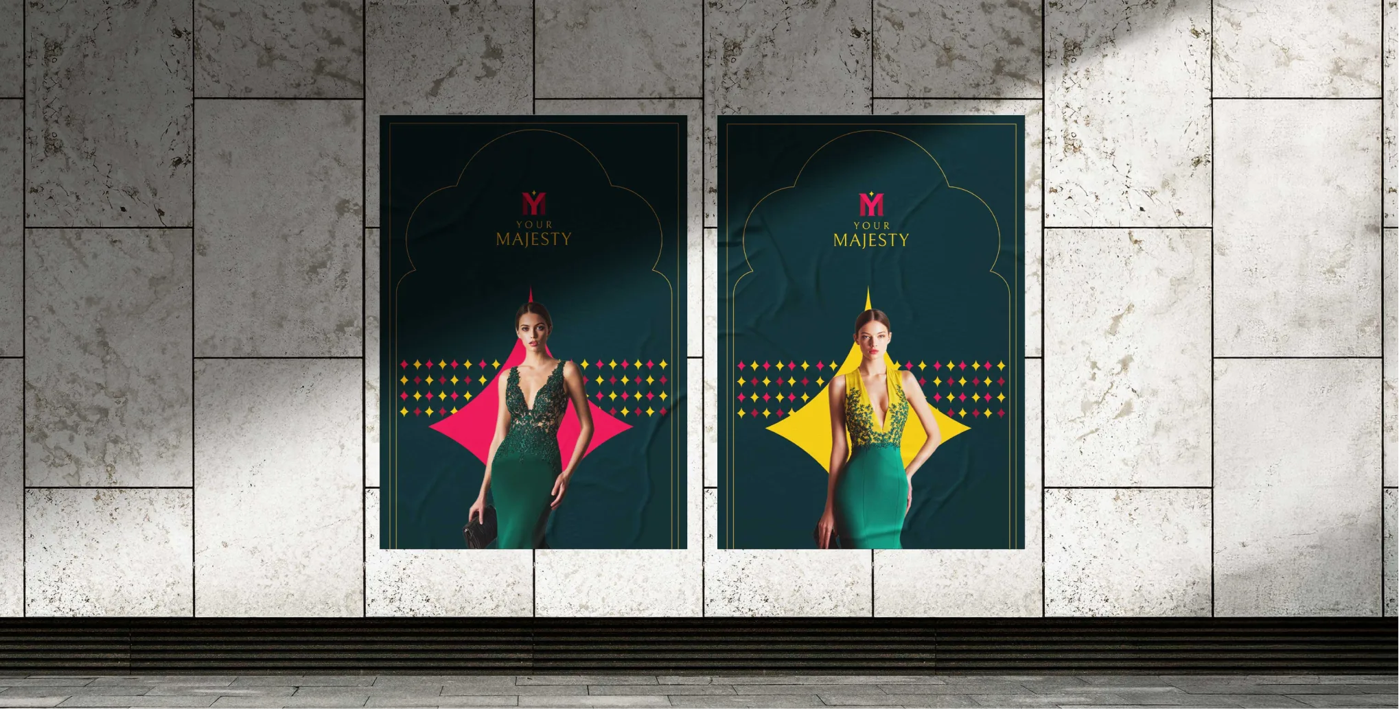 Your Majesty fashion brand identity hero — bold elegant crown logo by Satzartz Tamil Nadu